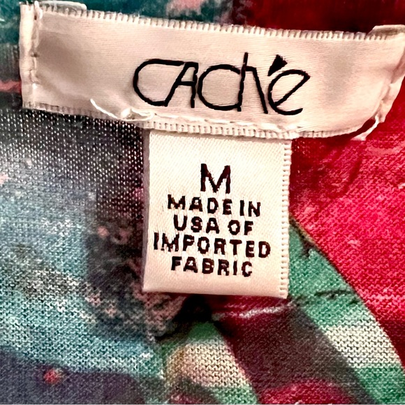 Very Cute Cache Blouse, Med, Excellent Preowned Condition-Multicolored w/Sequins - Picture 4 of 9